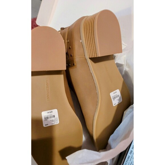 NEW Lane Bryant Womens Brown Ankle Boots Size 10W Studded Back Zipper Wide Calf - Picture 5 of 6